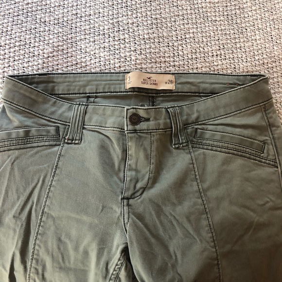 Hollister Super Skinny Green Pants (W26/3) - Picture 4 of 6